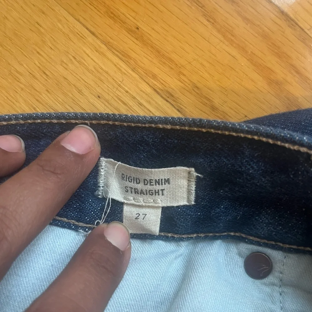 Madewell Rigid Denim Straight Mini Skirt 27 - Picture 8 of 11